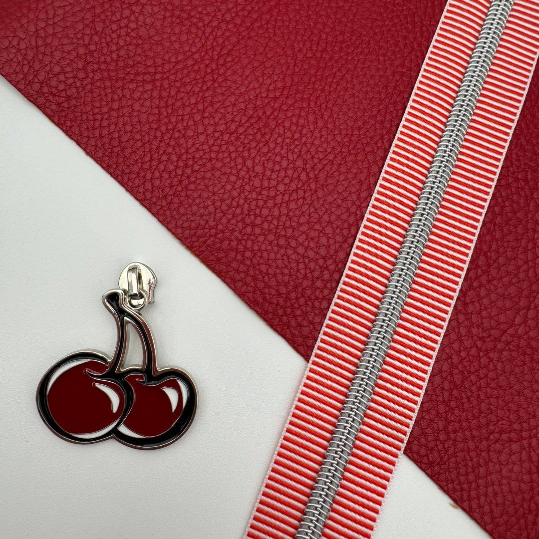 Stripe Red Silver