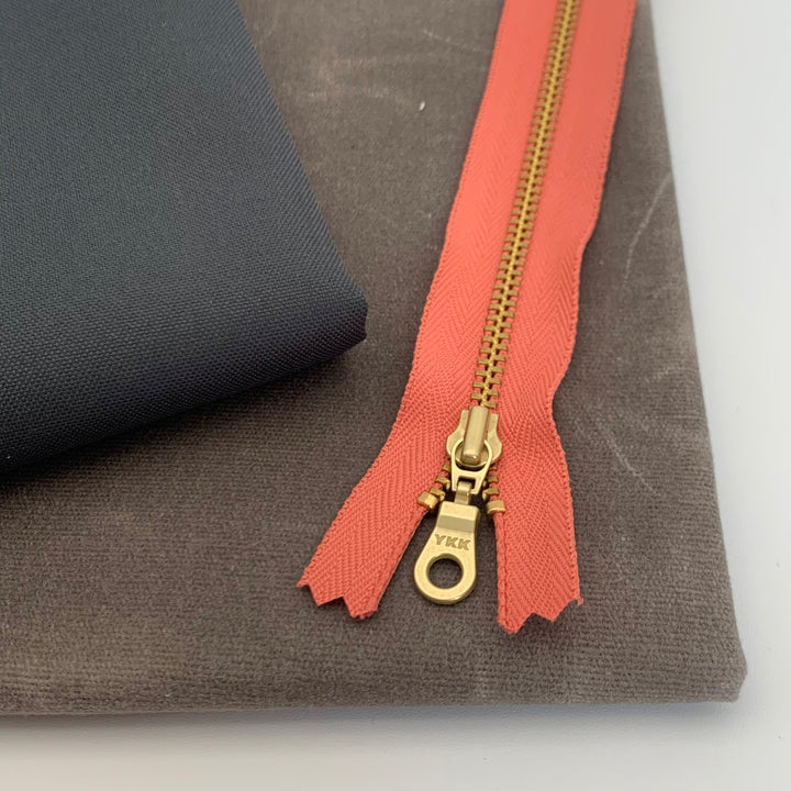 Peach YKK Metal Gold