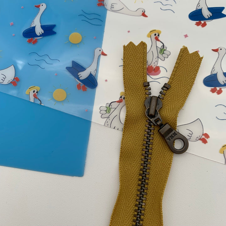 Mustard YKK Antique Zipper