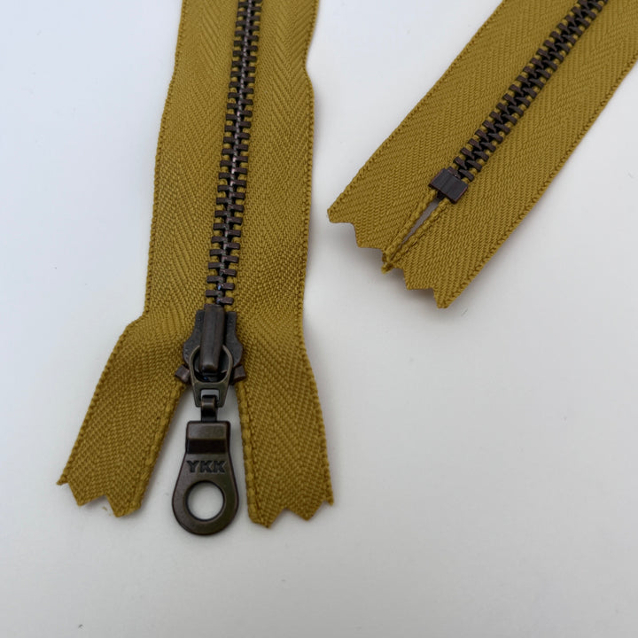Mustard YKK Antique Zipper