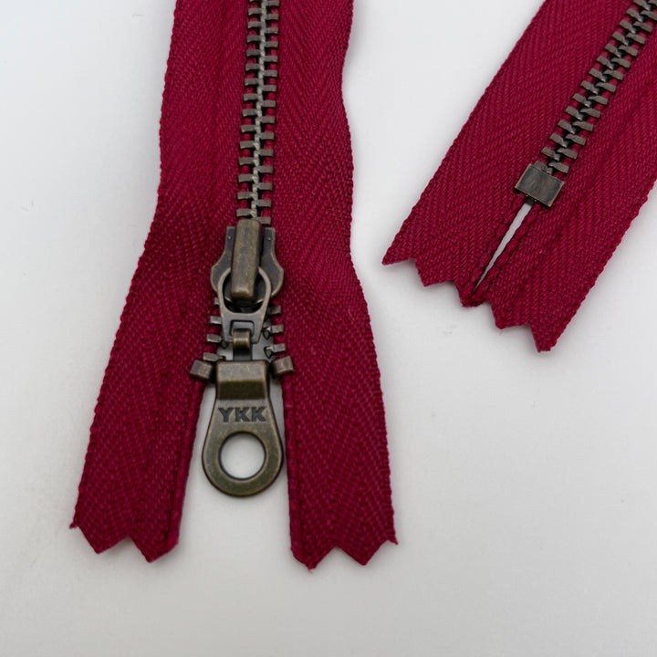 Cranberry YKK Antique Zipper I