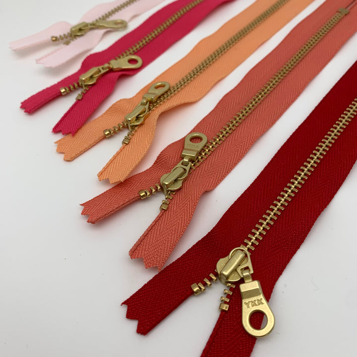 Peach YKK Metal Gold