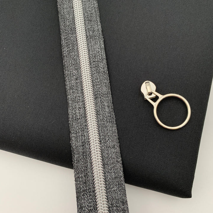 Denim Black Silver