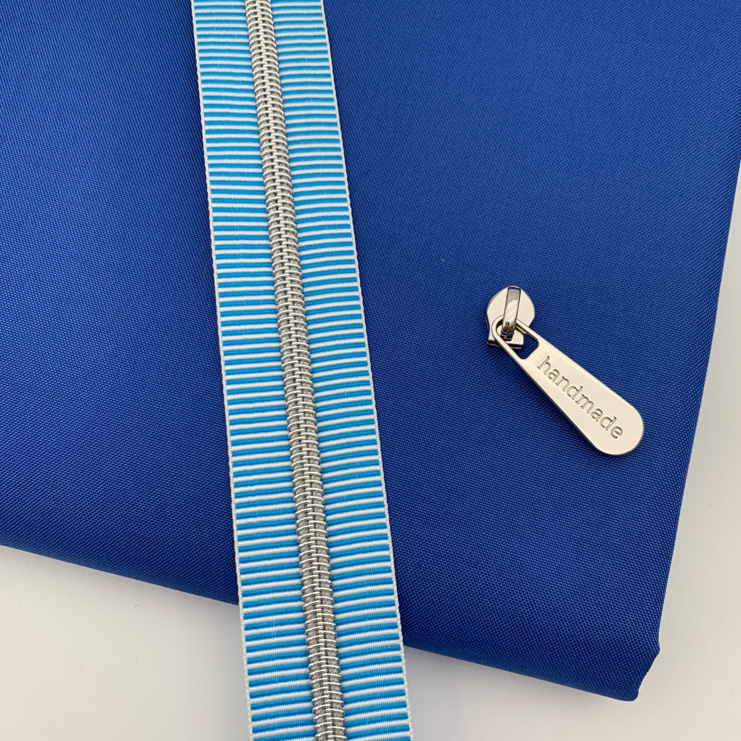 Stripe Royal Blue Silver