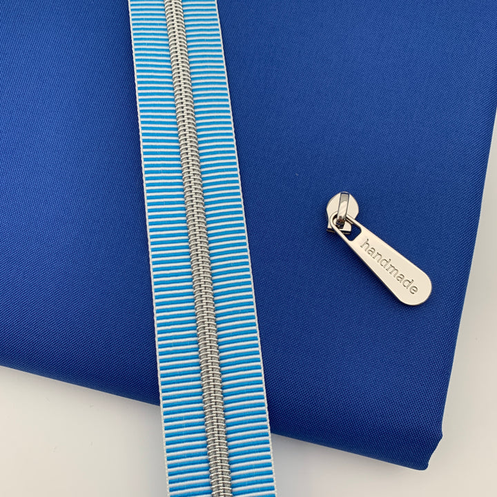 Stripe Royal Blue Silver