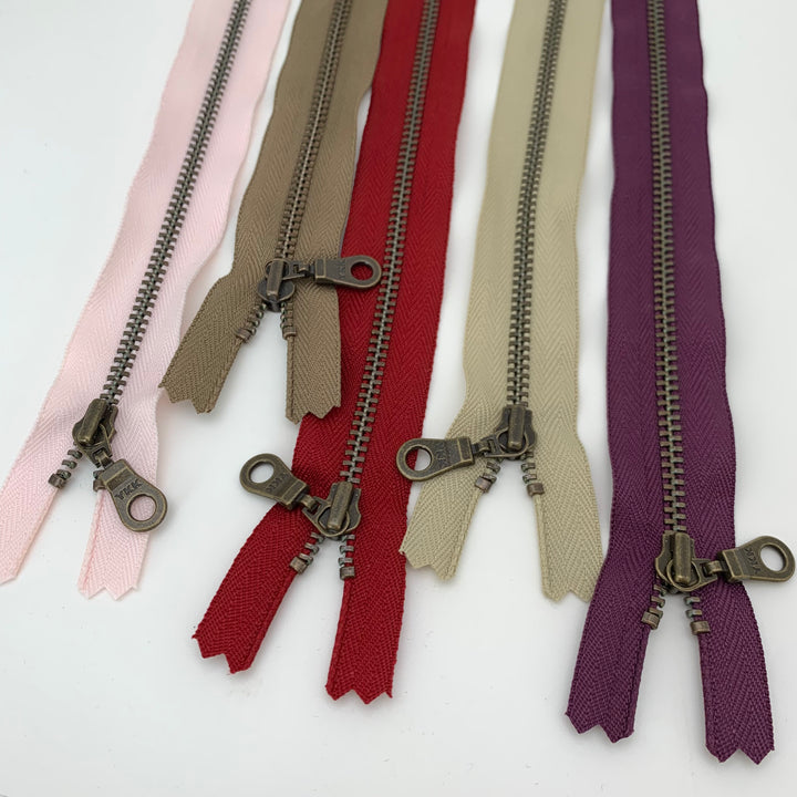 Cranberry YKK Antique Zipper I