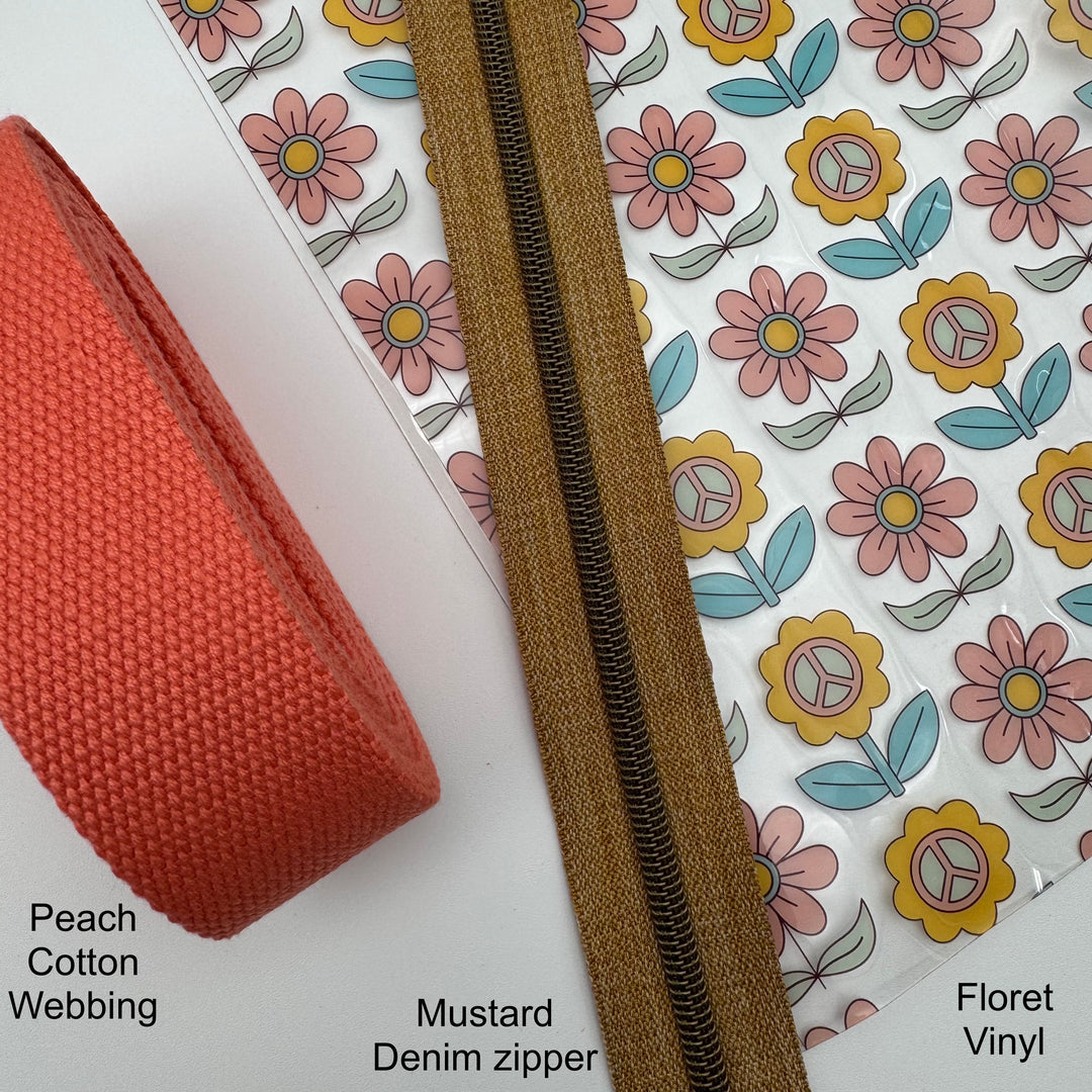 Peach cotton webbing