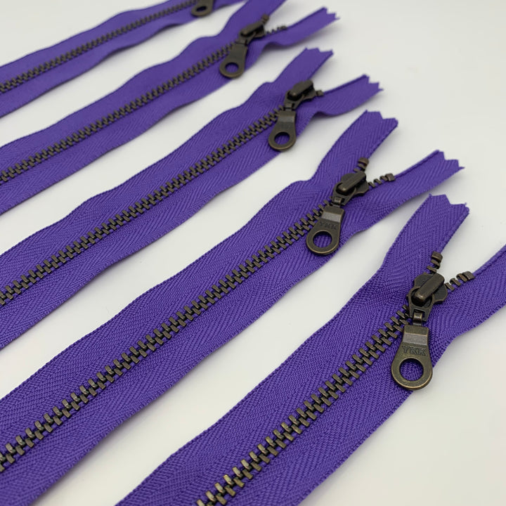 Purple Jewel YKK Antique Zipper