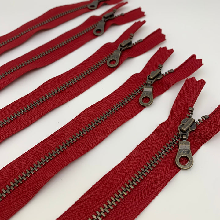 Cranberry YKK Antique Zipper I