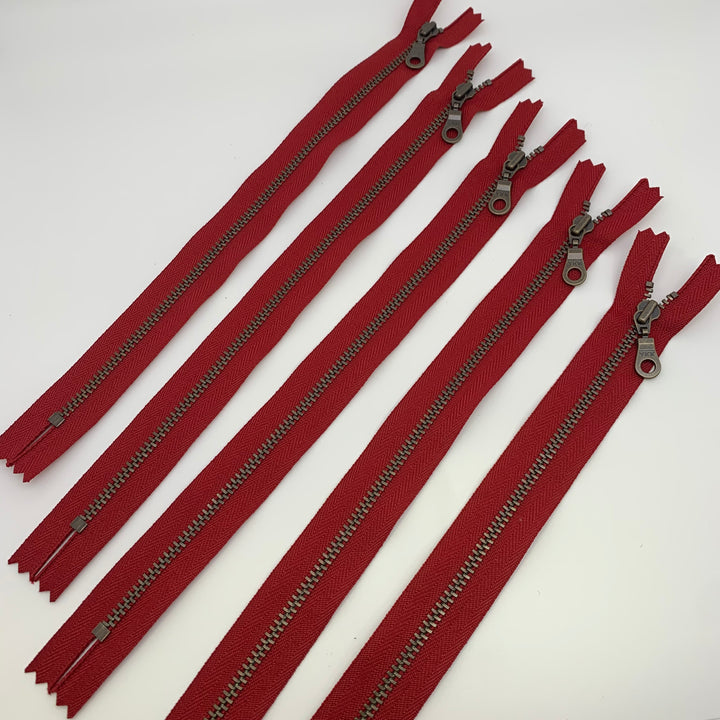 Cranberry YKK Antique Zipper I