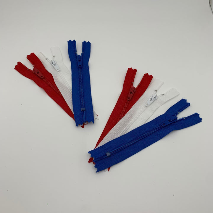 6 pc YKK 4" nylon coil zipper