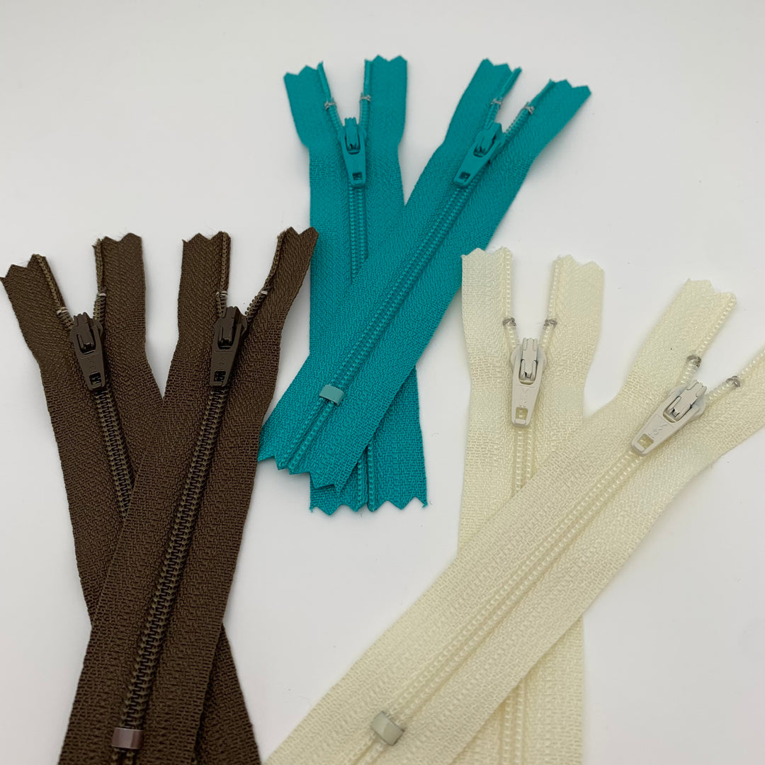 6 pc YKK 4" nylon coil zipper