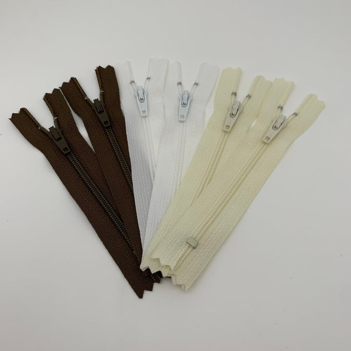 6 pc YKK 4" nylon coil zipper
