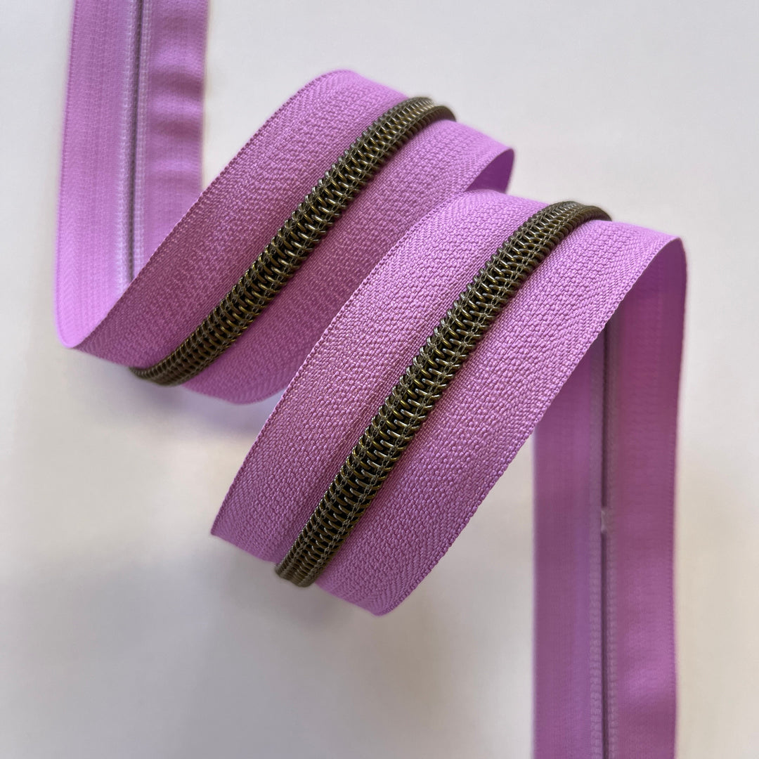 Orchid #5 Bronze zipper coil