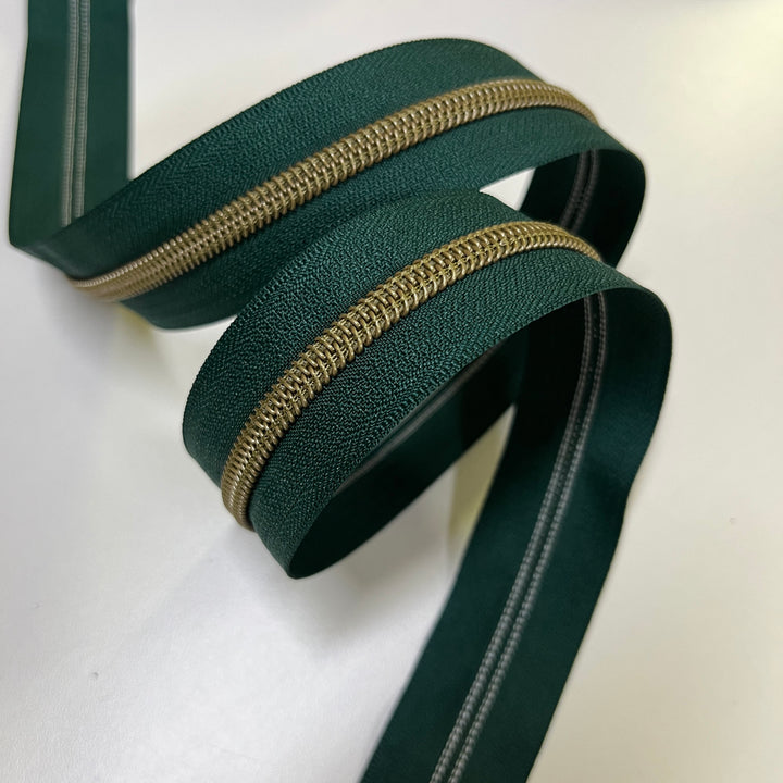 Hunter #5 Bronze zipper coil