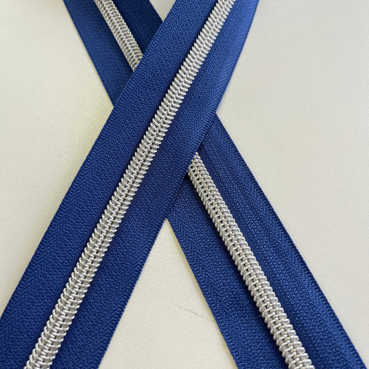 Levi #5 Silver zipper coil