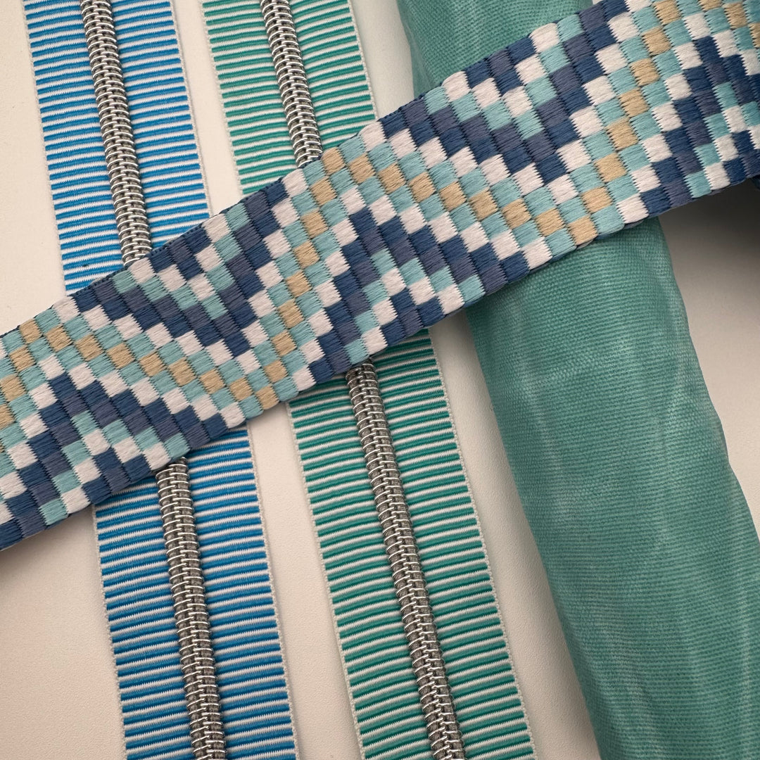 Stripe Royal Blue Silver