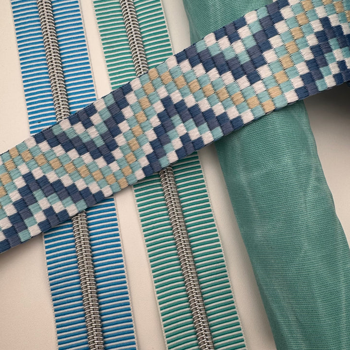 Stripe Royal Blue Silver