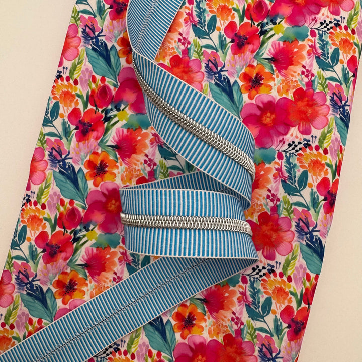 Stripe Royal Blue Silver