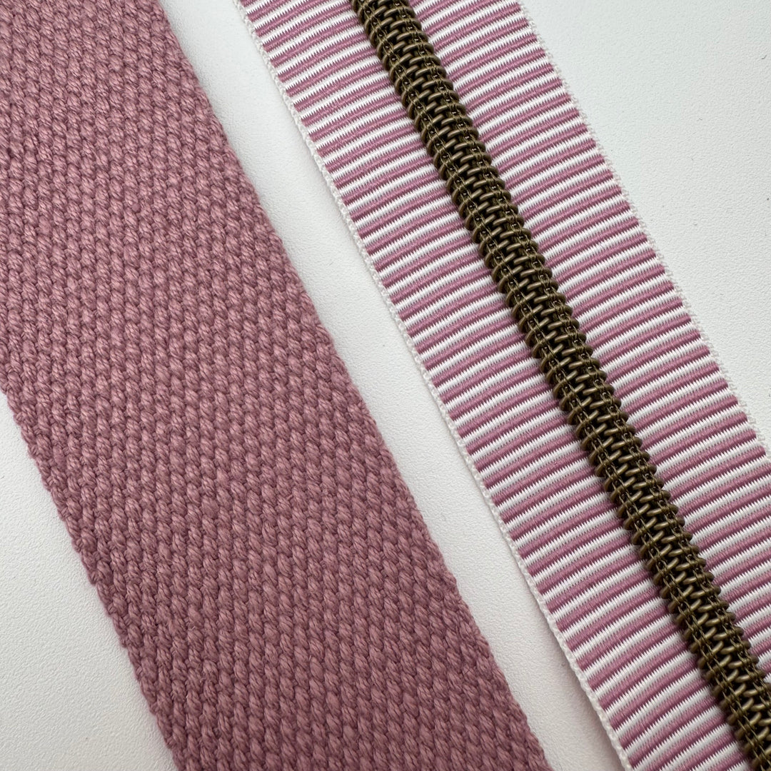 Mauve cotton webbing