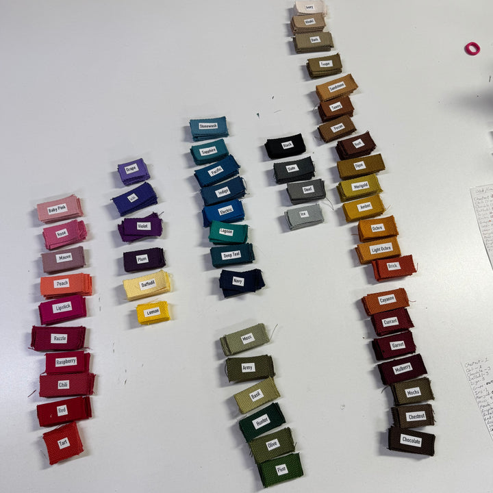 Cotton webbing Swatches
