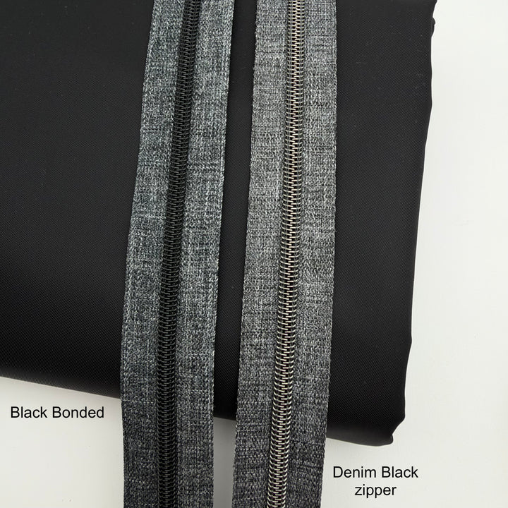 Denim Black matte black - #5 Nylon Zipper Tape