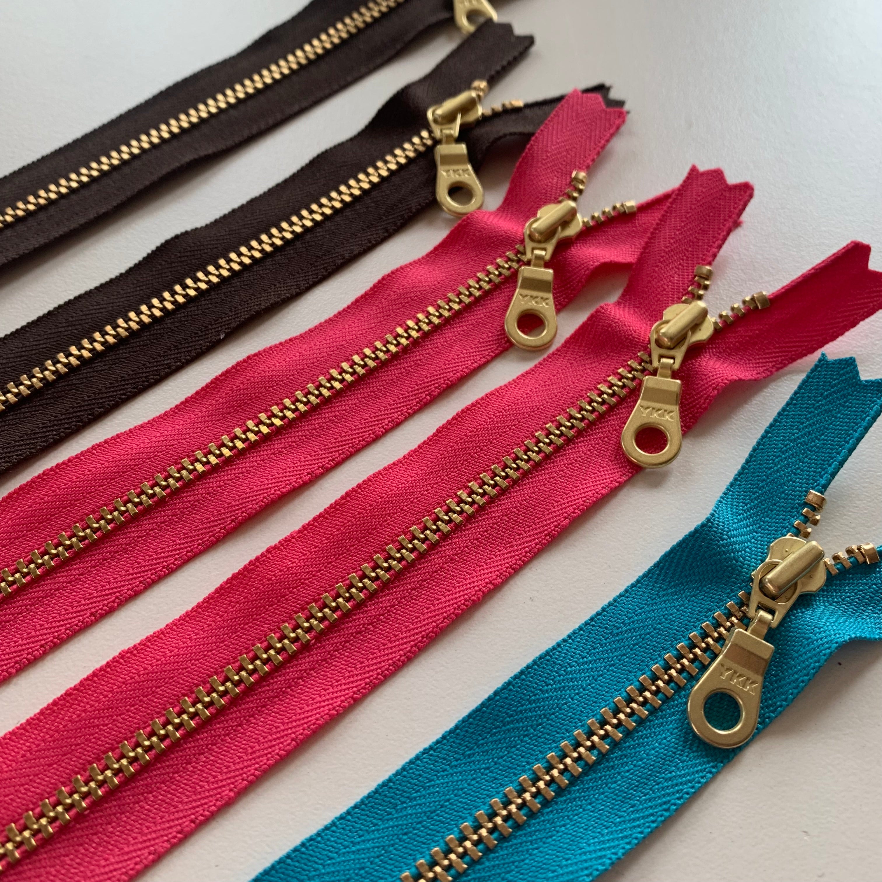 Hot Pink YKK metal gold zipper 6