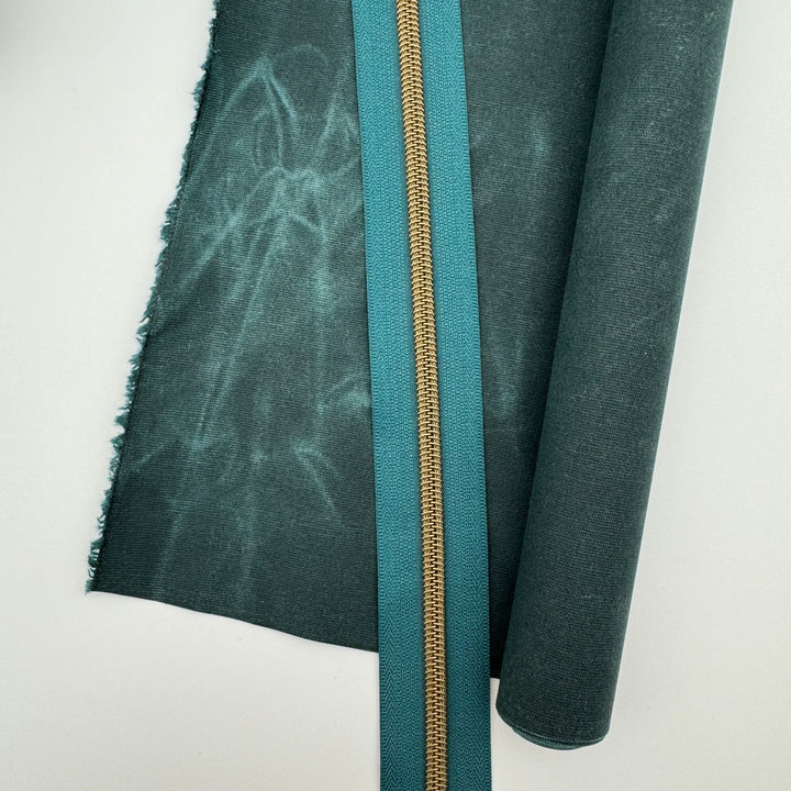 Deep Teal Wax Canvas