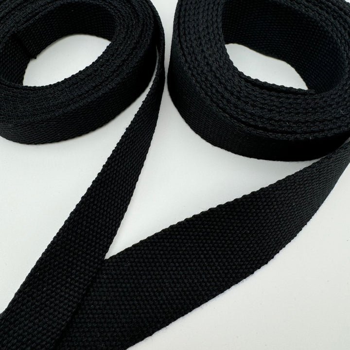 Black cotton webbing