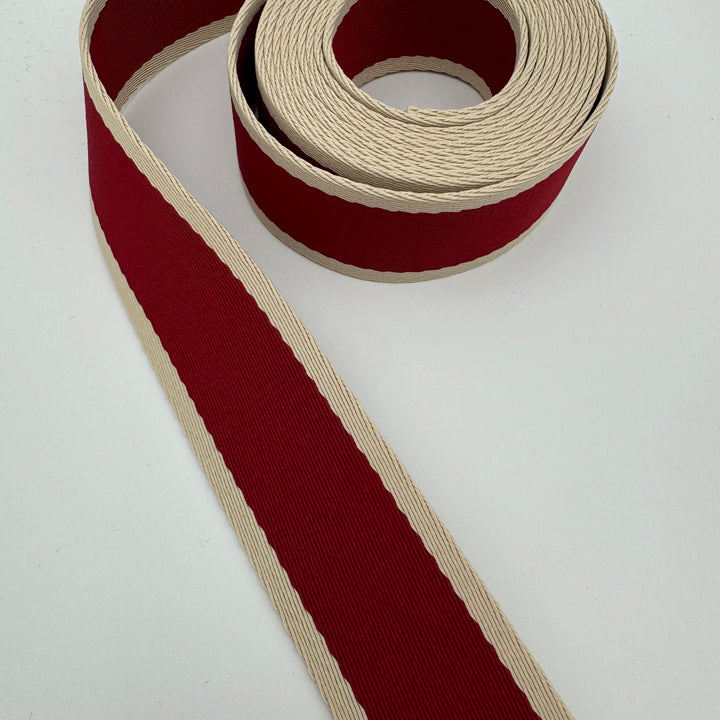 Red with khaki Stripe webbing