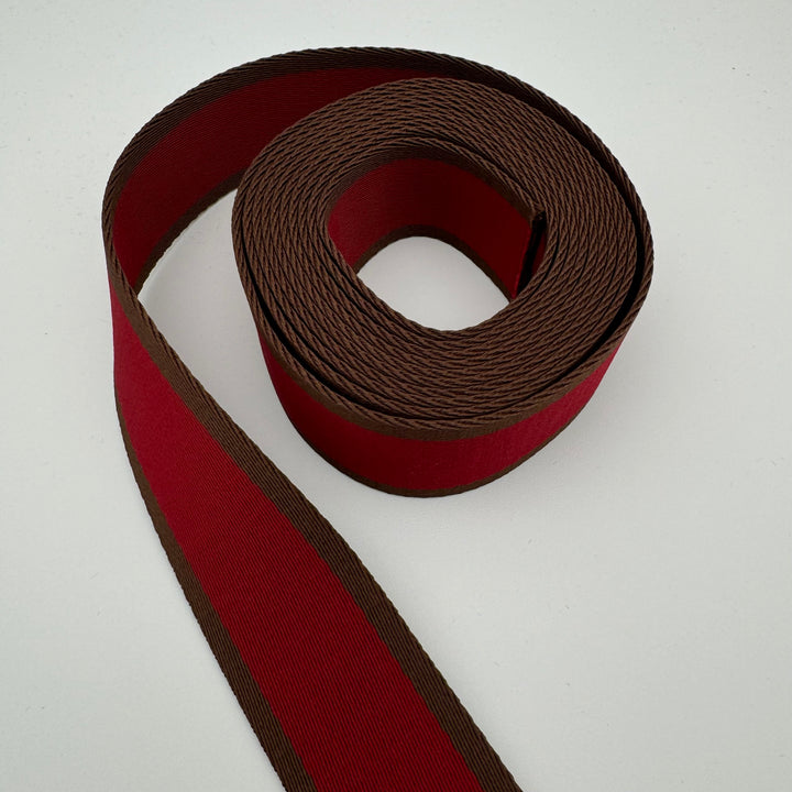 Red with brown Stripe webbing