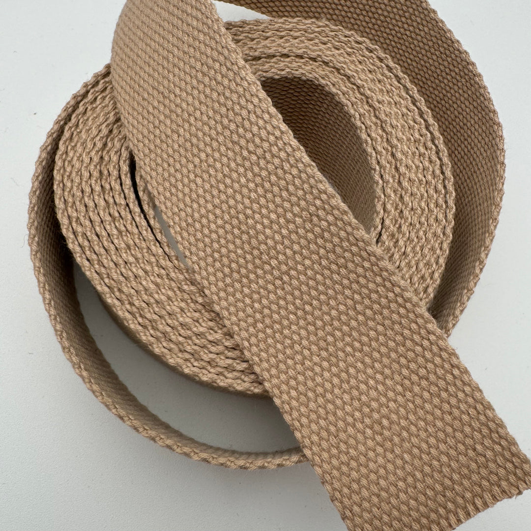 Khaki cotton webbing