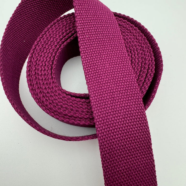 Magenta cotton webbing