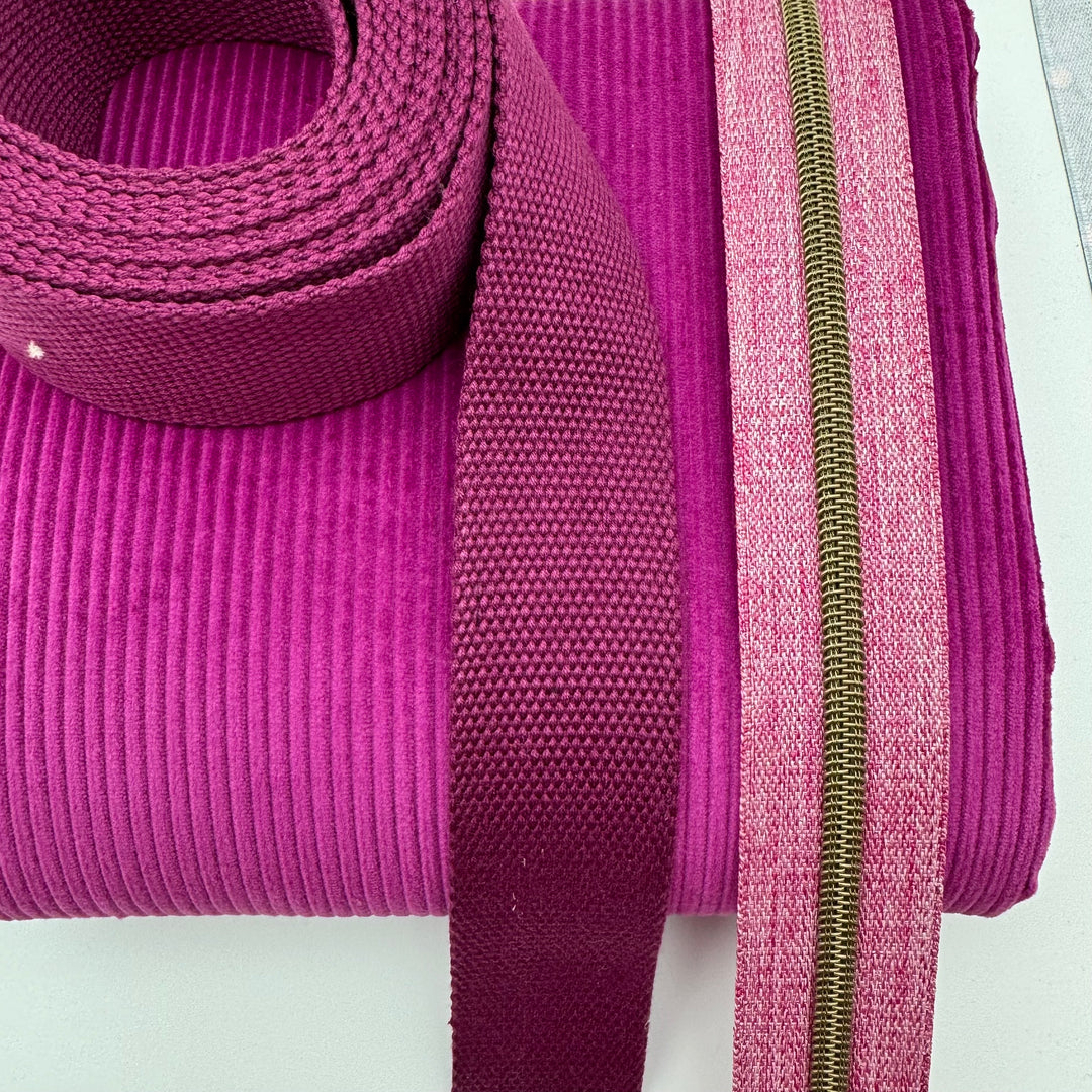 Magenta cotton webbing