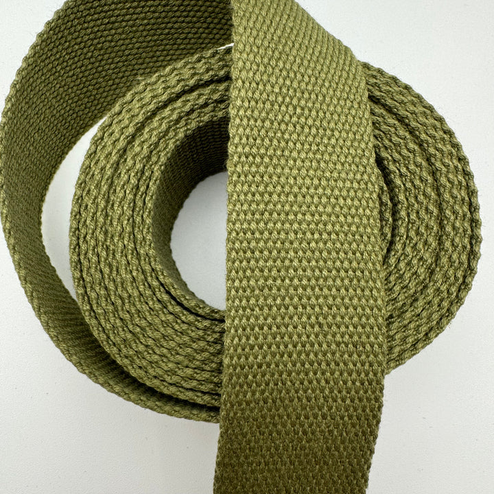 Olive cotton webbing