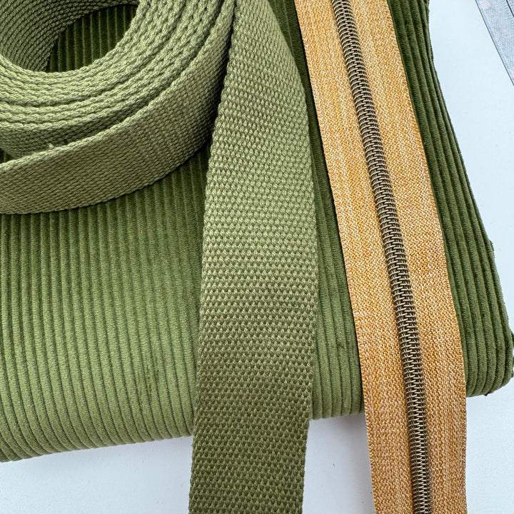 Olive cotton webbing