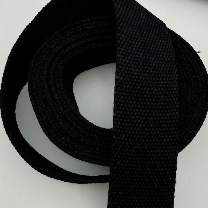 Black cotton webbing