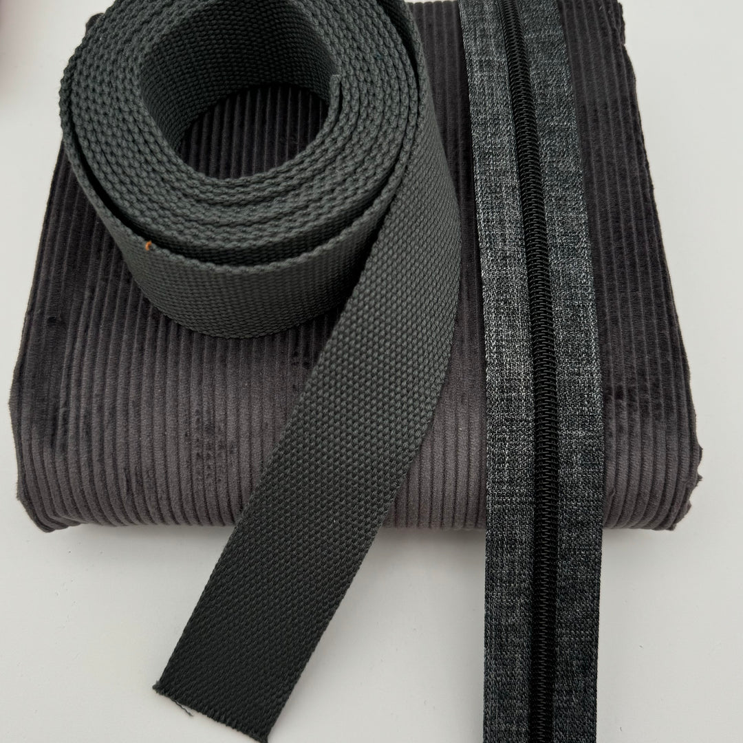 Slate cotton webbing