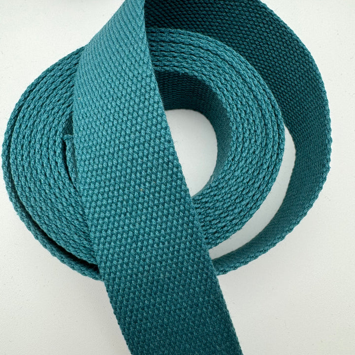 Deep Teal cotton webbing