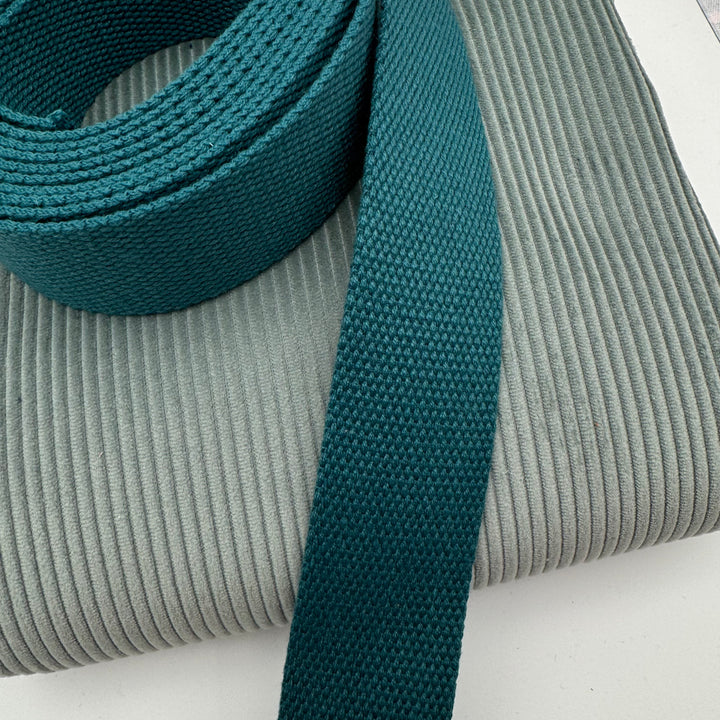 Deep Teal cotton webbing