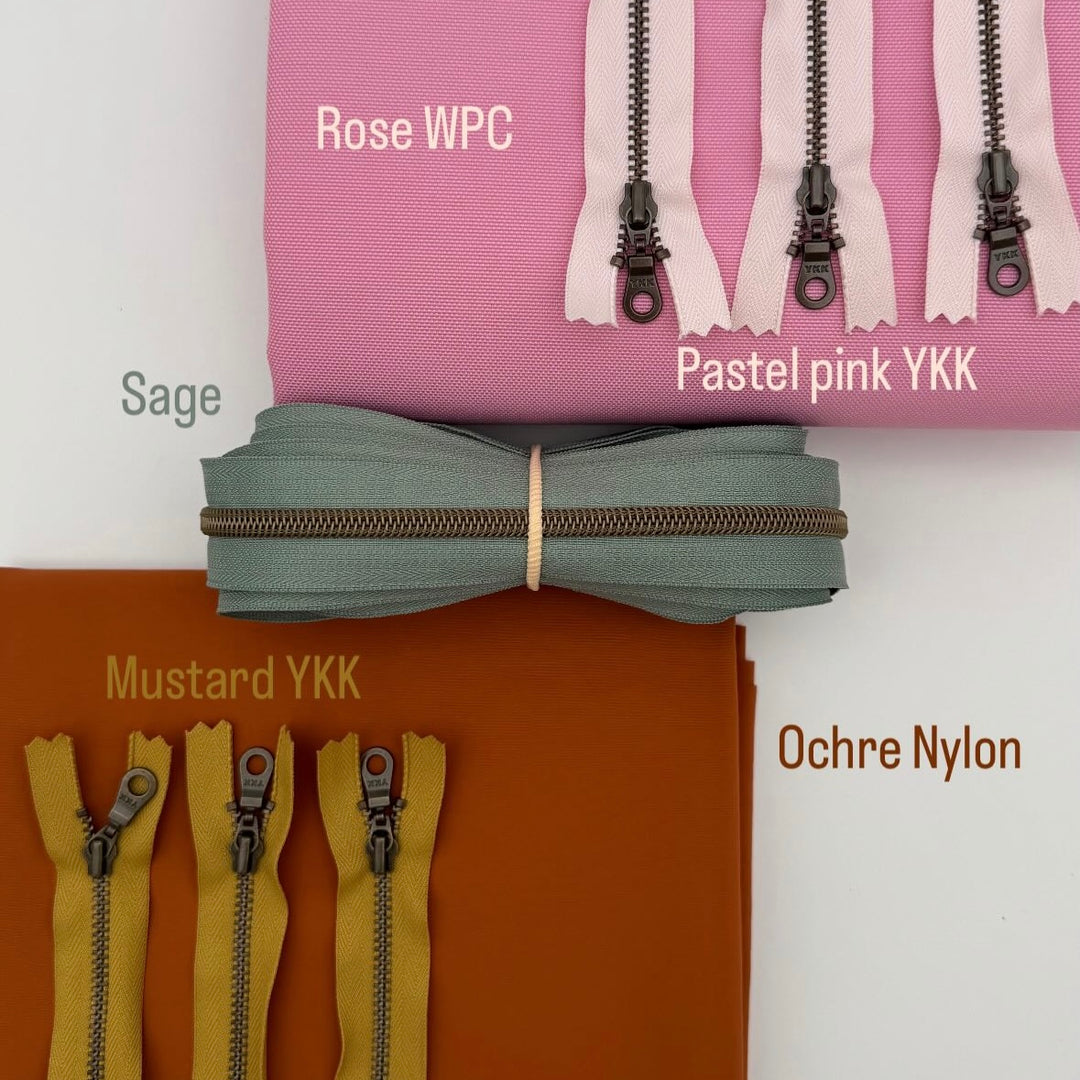 Pastel Pink YKK Antique Zipper