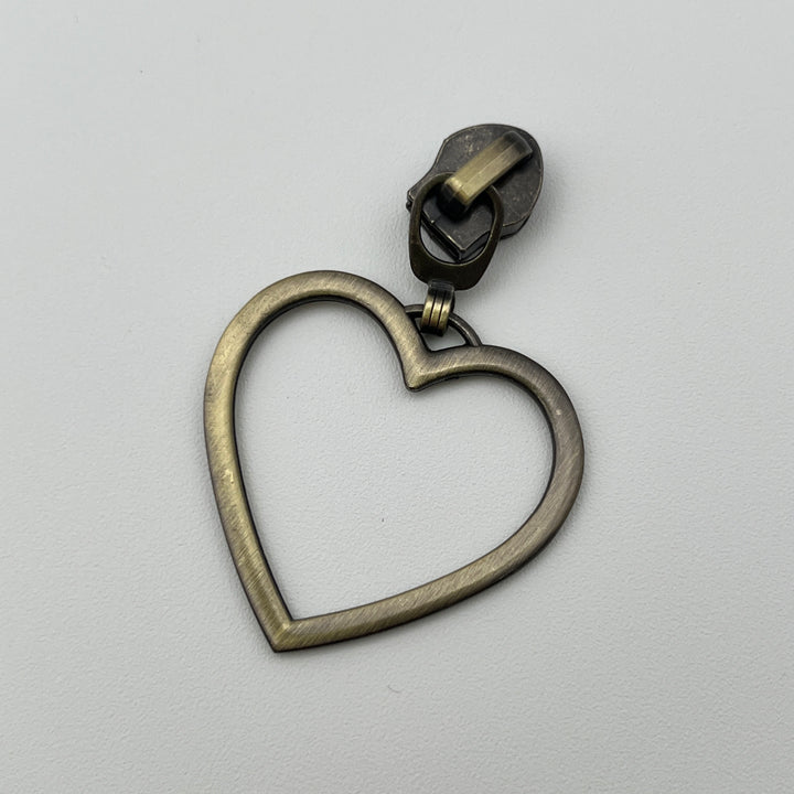 Heart Pull brushed bronze