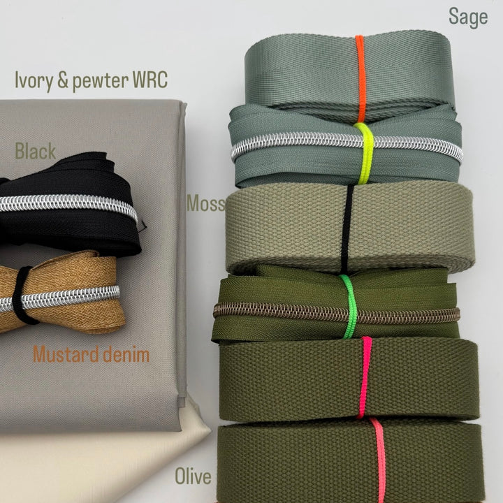 Moss cotton webbing