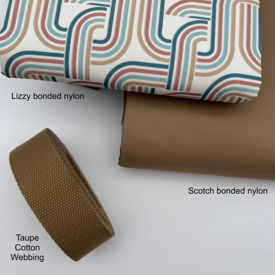 Taupe cotton webbing