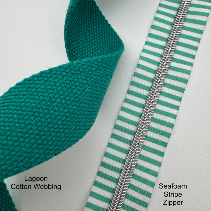 Seafoam Stripe printed silver
