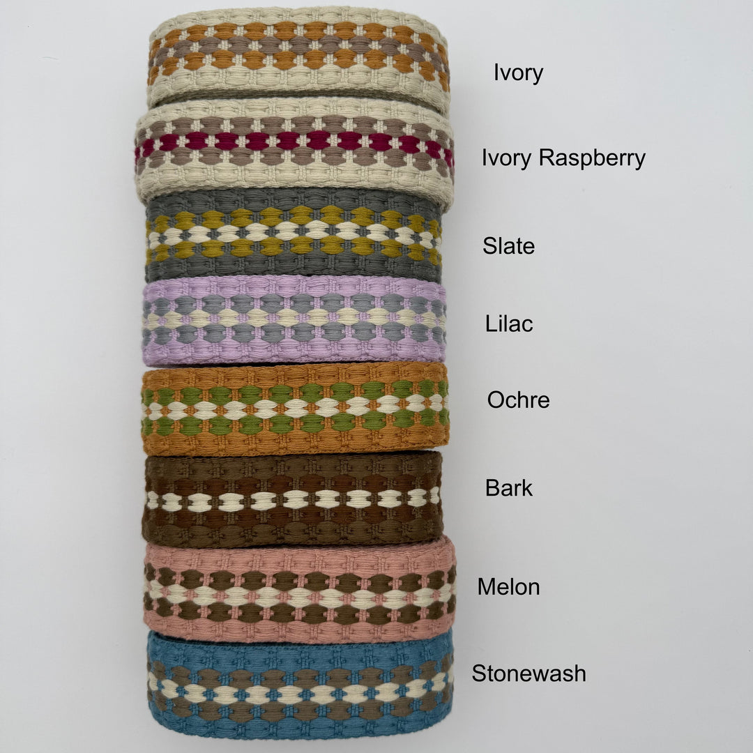 Hughie Webbing Ivory Raspberry