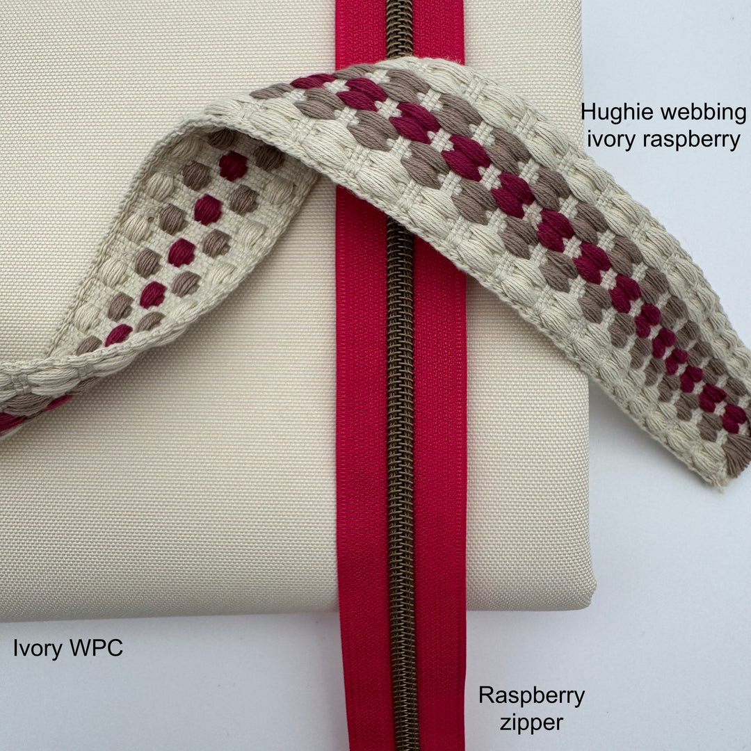 Hughie Webbing Ivory Raspberry