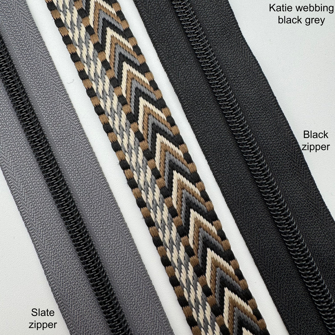 Katie Webbing Black Grey