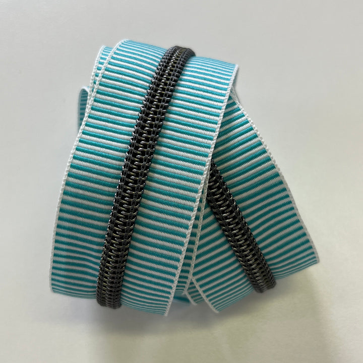 Aqua Stripe #5 Gunmetal